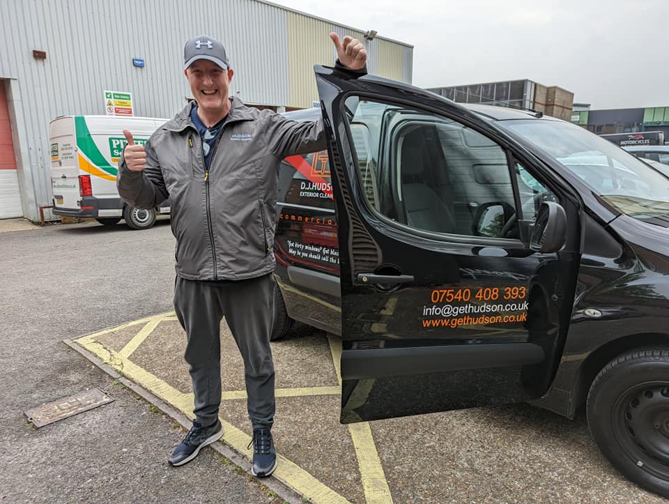 Owner David Hudson and company van